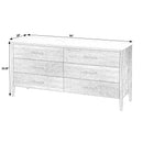 Averly 64 in. W Rectangular Marble and Wood 6 Drawer Dresser by Butler Specialty Company