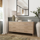 Averly 64 in. W Rectangular Marble and Wood 6 Drawer Dresser by Butler Specialty Company