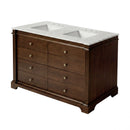 Rachelle 60 in. W Carrara Marble Top 6 Drawer Double Bathroom Vanity by Butler Specialty Company