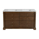 Rachelle 60 in. W Carrara Marble Top 6 Drawer Double Bathroom Vanity by Butler Specialty Company