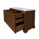 Rachelle 60 in. W Carrara Marble Top 6 Drawer Double Bathroom Vanity by Butler Specialty Company
