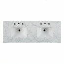 Rachelle 60 in. W Carrara Marble Top 6 Drawer Double Bathroom Vanity by Butler Specialty Company