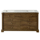 Rachelle 72 in. W Carrara Marble Top 5 Drawer Double Bathroom Vanity by Butler Specialty Company