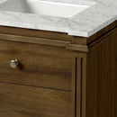 Rachelle 72 in. W Carrara Marble Top 5 Drawer Double Bathroom Vanity by Butler Specialty Company