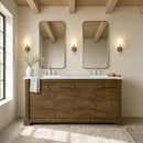 Rachelle 72 in. W Carrara Marble Top 5 Drawer Double Bathroom Vanity by Butler Specialty Company