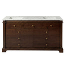 Rachelle 72 in. W Carrara Marble Top 5 Drawer Double Bathroom Vanity by Butler Specialty Company