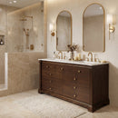 Rachelle 72 in. W Carrara Marble Top 5 Drawer Double Bathroom Vanity by Butler Specialty Company