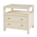 Nora 28 in. W Raffia 2 Drawer Nightstand with Top Open Shelf by Butler Specialty Company