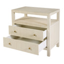 Nora 28 in. W Raffia 2 Drawer Nightstand with Top Open Shelf by Butler Specialty Company
