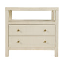 Nora 28 in. W Raffia 2 Drawer Nightstand with Top Open Shelf by Butler Specialty Company