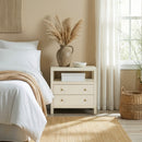 Nora 28 in. W Raffia 2 Drawer Nightstand with Top Open Shelf by Butler Specialty Company