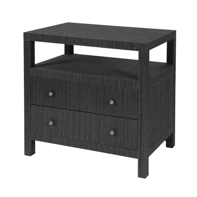 Nora 28 in. W Raffia 2 Drawer Nightstand with Top Open Shelf by Butler Specialty Company
