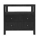 Nora 28 in. W Raffia 2 Drawer Nightstand with Top Open Shelf by Butler Specialty Company