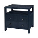 Nora 28 in. W Raffia 2 Drawer Nightstand with Top Open Shelf by Butler Specialty Company