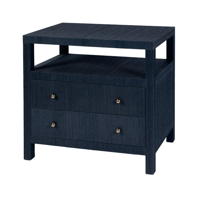Nora 28 in. W Raffia 2 Drawer Nightstand with Top Open Shelf by Butler Specialty Company
