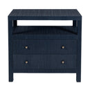 Nora 28 in. W Raffia 2 Drawer Nightstand with Top Open Shelf by Butler Specialty Company