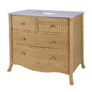 McLean 42 in. W Marble Top and Rattan 2 Drawer Single Bathroom Vanity by Butler Specialty Company