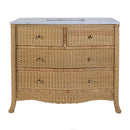 McLean 42 in. W Marble Top and Rattan 2 Drawer Single Bathroom Vanity by Butler Specialty Company