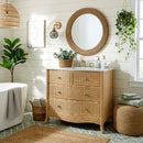 McLean 42 in. W Marble Top and Rattan 2 Drawer Single Bathroom Vanity by Butler Specialty Company