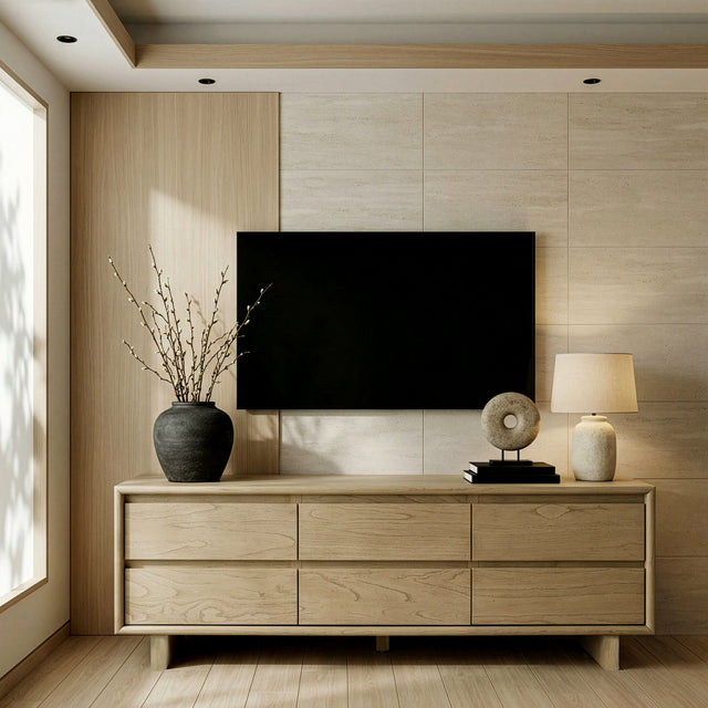 Halmstad 60 in. W Rectangular Wood 6 Drawer TV-Entertainment Stand by Butler Specialty Company