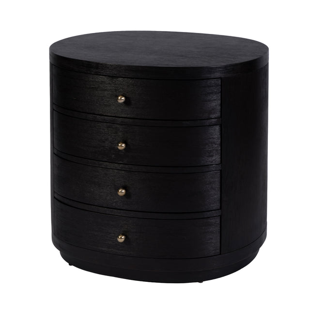 Nora 28 in. W Oval Wood 4 Drawer Nightstand by Butler Specialty Company