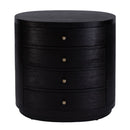 Nora 28 in. W Oval Wood 4 Drawer Nightstand by Butler Specialty Company