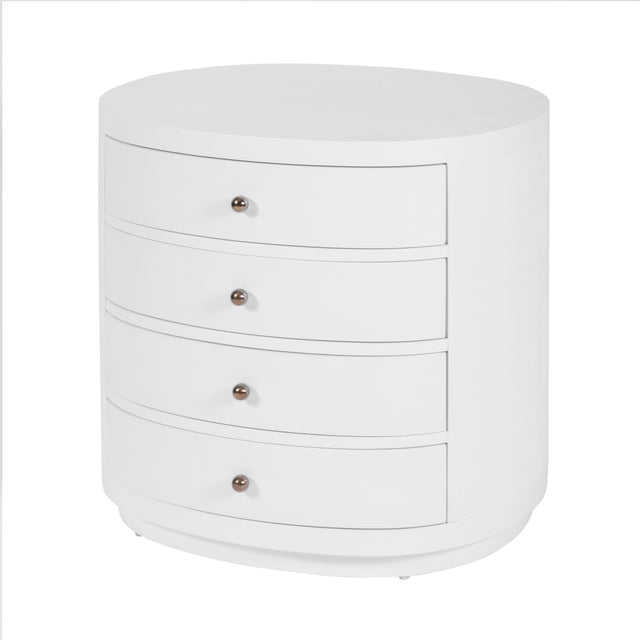 Nora 28 in. W Oval Wood 4 Drawer Nightstand by Butler Specialty Company