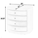 Nora 28 in. W Oval Wood 4 Drawer Nightstand by Butler Specialty Company