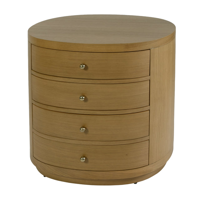 Nora 28 in. W Oval Wood 4 Drawer Nightstand by Butler Specialty Company