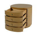 Nora 28 in. W Oval Wood 4 Drawer Nightstand by Butler Specialty Company