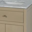 Nora 24 in. W Rectangular Wood & Marble Bathroom Vanity with Storage by Butler Specialty Company