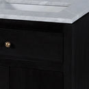 Nora 24 in. W Rectangular Wood & Marble Bathroom Vanity with Storage by Butler Specialty Company