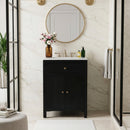 Nora 24 in. W Rectangular Wood & Marble Bathroom Vanity with Storage by Butler Specialty Company
