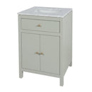 Nora 24 in. W Rectangular Wood & Marble Bathroom Vanity with Storage by Butler Specialty Company