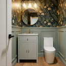Nora 24 in. W Rectangular Wood & Marble Bathroom Vanity with Storage by Butler Specialty Company