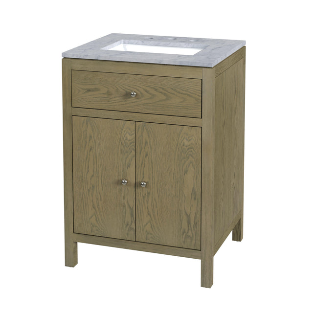 Nora 24 in. W Rectangular Wood & Marble Bathroom Vanity with Storage by Butler Specialty Company