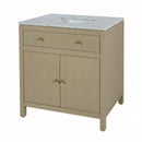 Nora 32 in. W Rectangular Wood & Marble Bathroom Vanity with Storage by Butler Specialty Company