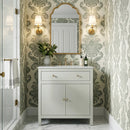 Nora 32 in. W Rectangular Wood & Marble Bathroom Vanity with Storage by Butler Specialty Company