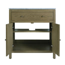 Nora 32 in. W Rectangular Wood & Marble Bathroom Vanity with Storage by Butler Specialty Company