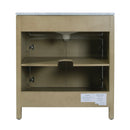 Nora 32 in. W Rectangular Wood & Marble Bathroom Vanity with Storage by Butler Specialty Company