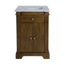 Rachelle 24 in. W Rectangular Wood & Marble Bathroom Vanity with Storage by Butler Specialty Company