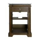 Rachelle 24 in. W Rectangular Wood & Marble Bathroom Vanity with Storage by Butler Specialty Company