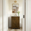 Rachelle 24 in. W Rectangular Wood & Marble Bathroom Vanity with Storage by Butler Specialty Company