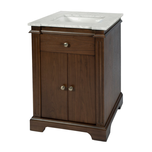 Rachelle 24 in. W Rectangular Wood & Marble Bathroom Vanity with Storage by Butler Specialty Company