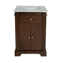 Rachelle 24 in. W Rectangular Wood & Marble Bathroom Vanity with Storage by Butler Specialty Company