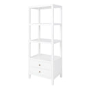 Nora 28 in. W x 70"H Wood 3 Tier Open Bookshelf with Drawers by Butler Specialty Company