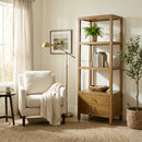 Nora 28 in. W x 70"H Wood 3 Tier Open Bookshelf with Drawers by Butler Specialty Company