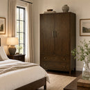 Nora 45 in. W x 84 in. H Wood Armoire with 2 Drawers by Butler Specialty Company