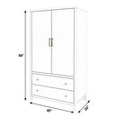 Nora 45 in. W x 84 in. H Wood Armoire with 2 Drawers by Butler Specialty Company