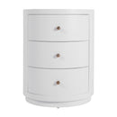 Nora 22 in. W Round Wood 3 Drawer End Table by Butler Specialty Company